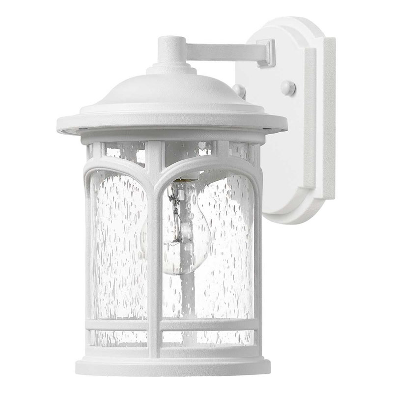 Hollydale White Outdoor Wall Lantern, 26.3cm H x 16.9cm W x 20.5cm D