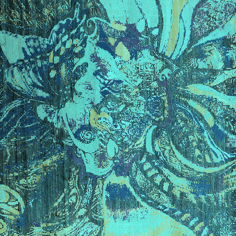 Breydon Performance Abstract Indoor Rug, Square 7'