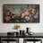 Romantic Floral Garden with Roses for Living Room or Dining Room Print Wall Art-927219084-927219085