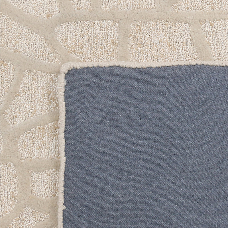 Abstract Area Rug in Beige/Brown, Rectangle 10' x 14'
