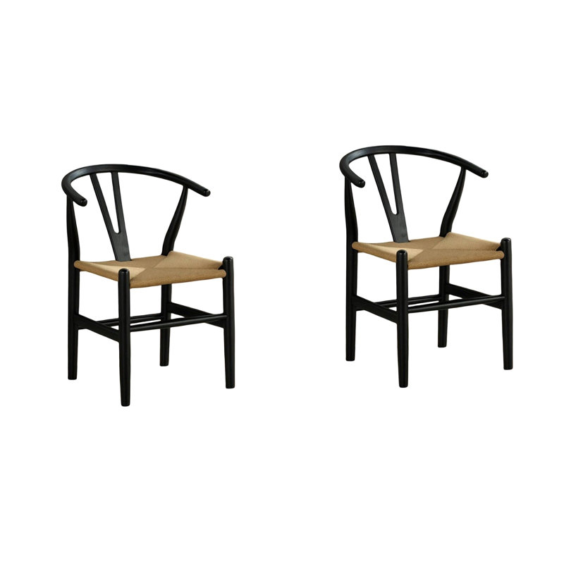 Chaise de salle à manger en bois 2 pièces