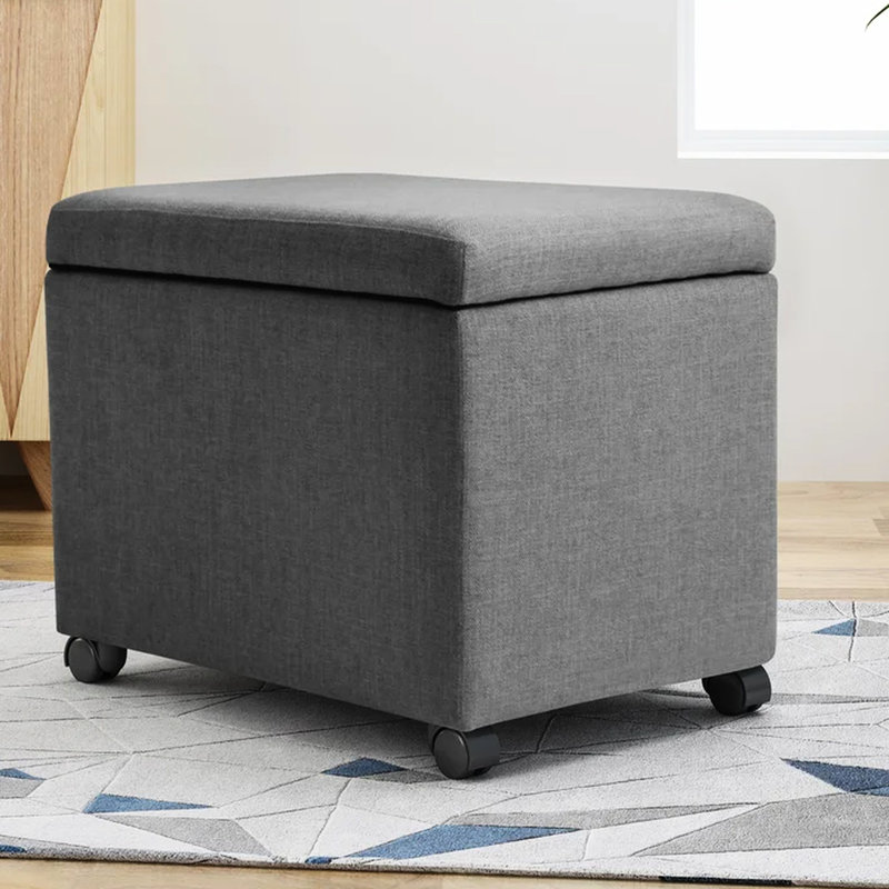 Tissu gris pour le rangement compact de la maison et du bureau avec roulettes durables