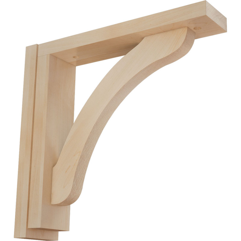 Support en bois pour tablette Reece, Érable, H 10,25 po x l 2,5 po x P 10,75 po