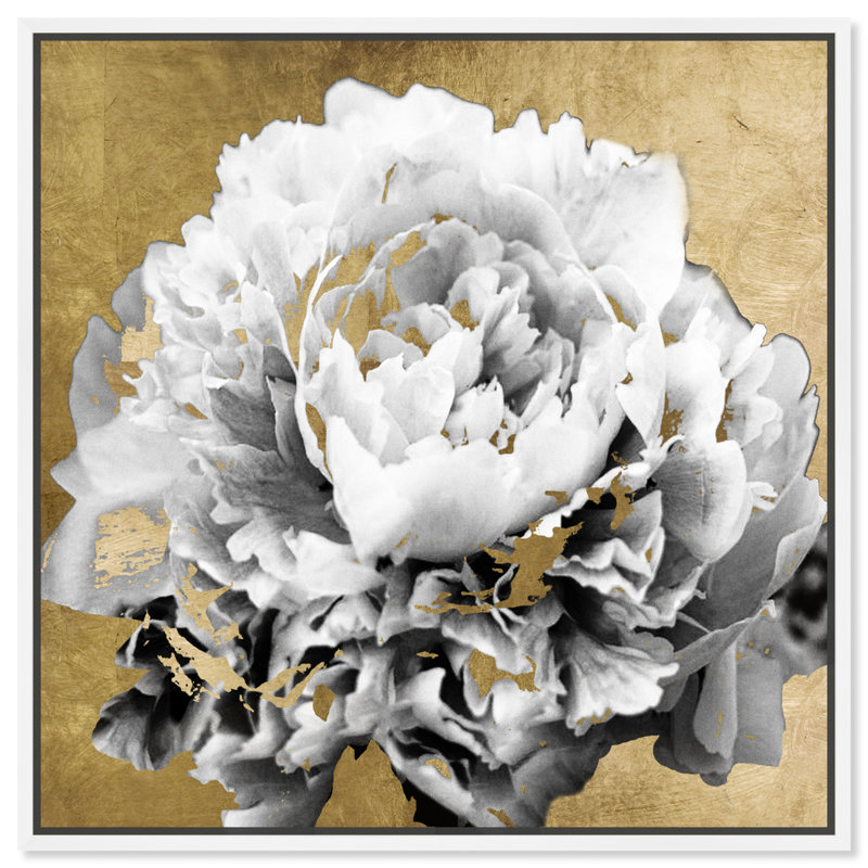 Parfum Magnolia - peinture sur toile, Toile blanche encadrée, H 24 po x l 24 po