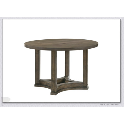 Parfield Weathered Round Dining Table, For Compact Spaces And Rustic Decor