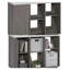 Armoire de rangement décorative au fini gris moderne