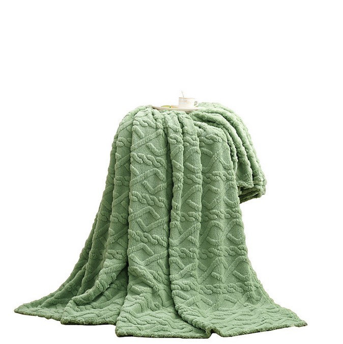 Couvre-lit pour canapé en polaire super doux et chaud 80 x 100 cm Kondieu, Green