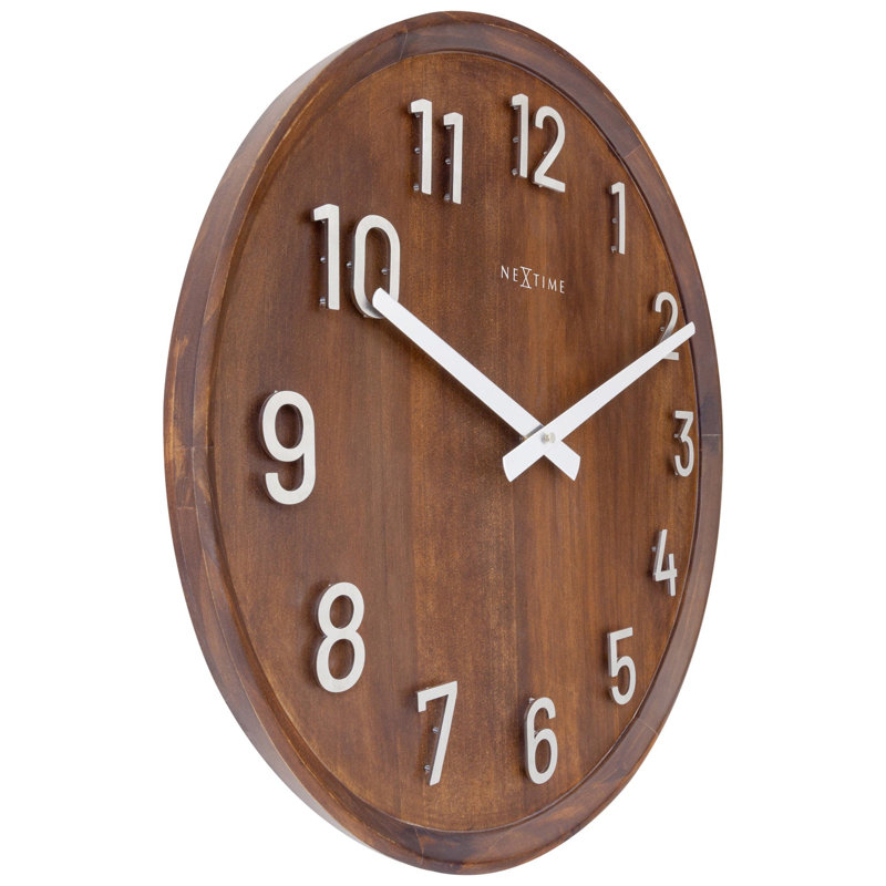 Wood Wall Clock, Brown