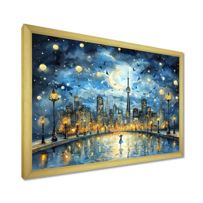 Toronto's Night View Of The Cn Tower III - City Toronto Print Wall Art