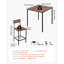 89.99 cm Iron Mini Bar Cabinet
