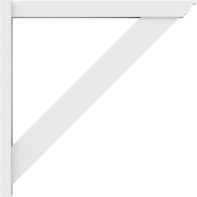 Persienne en PVC de qualité architecturale traditionnelle avec extrémités traditionnelles, L 5 po, H 36 po x P 36 po