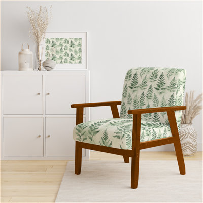 Floral Accent Chair - Fern Whisper Green Arm Chair
