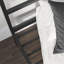 Lit plateforme simple avec tête de lit, finition noire