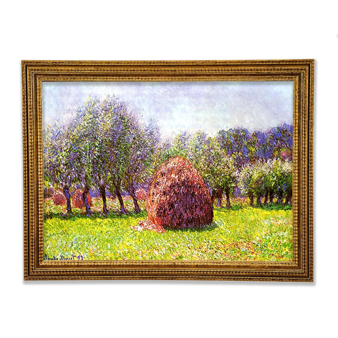 Monet Heuhaufen auf dem Feld - Druck