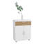 Range-chaussures, 3 portes, 3 tablettes, 4 pieds, chêne blanc / naturel