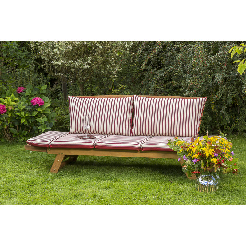 Aardhna 513.08cm Wide Acacia Loveseat with Cushions