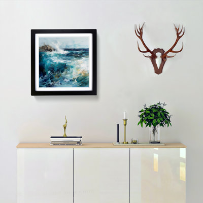 Ocean Gestural Art No.3 - Framed Print