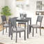 Ensemble de chaises de salle à manger pour 4 personnes, chaise de cuisine avec siège rembourré, chaise d'appoint pour salle à manger