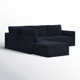 Deirdre 5 - Piece Modular Upholstered Reversible Chaise L-Sectional