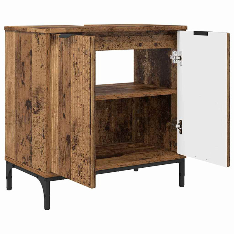 60.5cm Bathroom Vanity Base Only, Old Wood