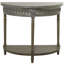 Console demi-lune en métal beige Polson 36 po x 15 po x 32 po