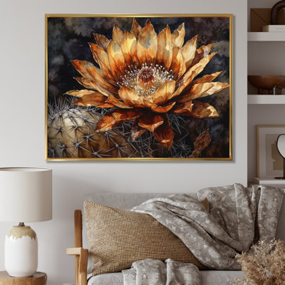 Art sur toile de cactus brun Rozia