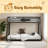 Metal Twin XL Over Queen Bunk Bed For Teens And Adults,Noise Reduced/No Box Spring Needed