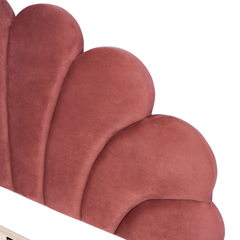 Lit plateforme tapissier en velours, Grand lit, Pâte de haricots rouge
