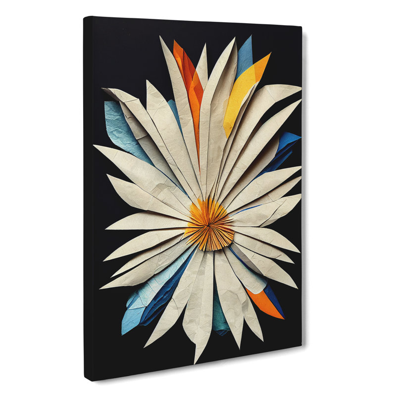 XV1022-3400X Paper Flower - Print, No Matte, 76cm H x 50cm W, Wrapped Canvas