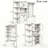 Multifunctional 2-In-1 Hall Tree & Storage Cabinet, Left-Right Combination Entryway Cabinet With 4 Hooks, Shoe Storage Bench & Open Shelves, Freestanding Hall Cabinet For Living Room, Kitchen, Hallway, White-1616603991