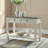 Retro Farmhouse-Style Two-Tone Rectangular Sofa Table-541310036