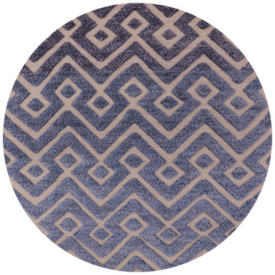 Tapis floral beige / bleu / mauve Leman