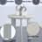Ceramic top with light gray finish, side table