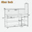 Îlot de cuisine pour patio avec plateau en acier inoxydable, tablette surélevée, tiroirs et tablettes ouvertes-126069845