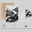 «Black and White Marble Waves», ensemble de 2 reproductions d'art encadrées abstraites et fluides-118383136-118383140