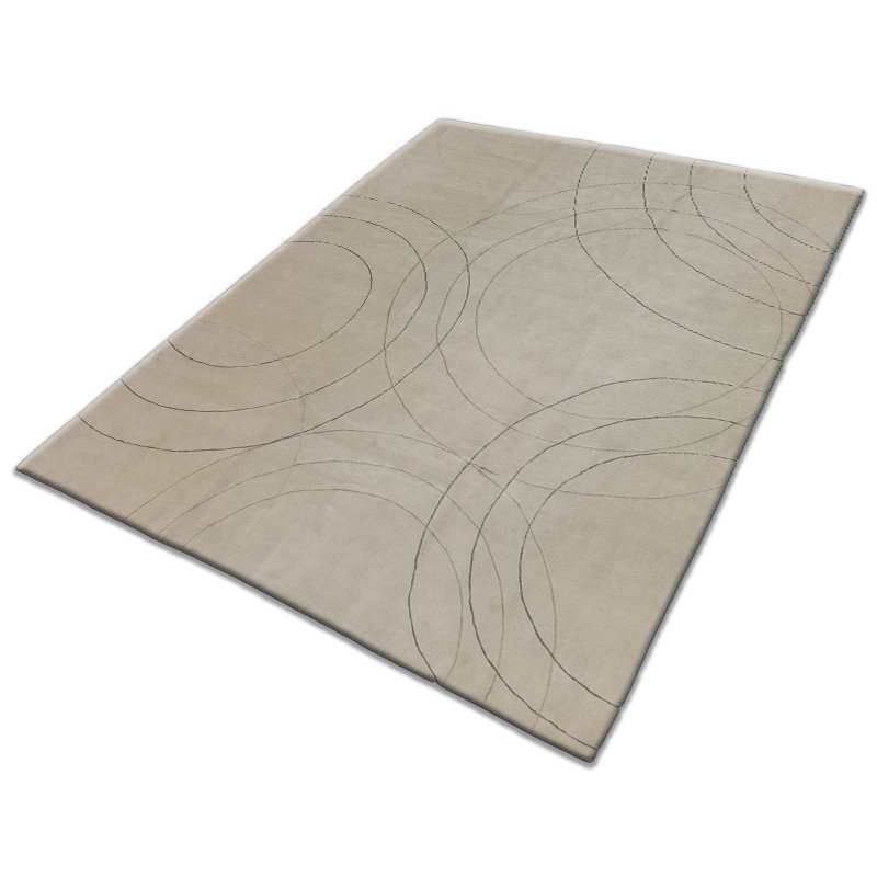 Cirque Geometric Area Rug in Gray/Neutral/Beige, Rectangle 2' x 3'