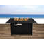 Table de foyer d'extérieur en acier avec couvercle H 25 po x l 42 po