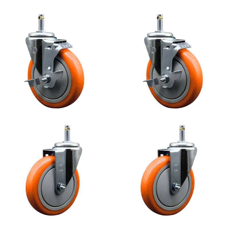 Ensemble de roulettes en poly pour roues pivotantes
