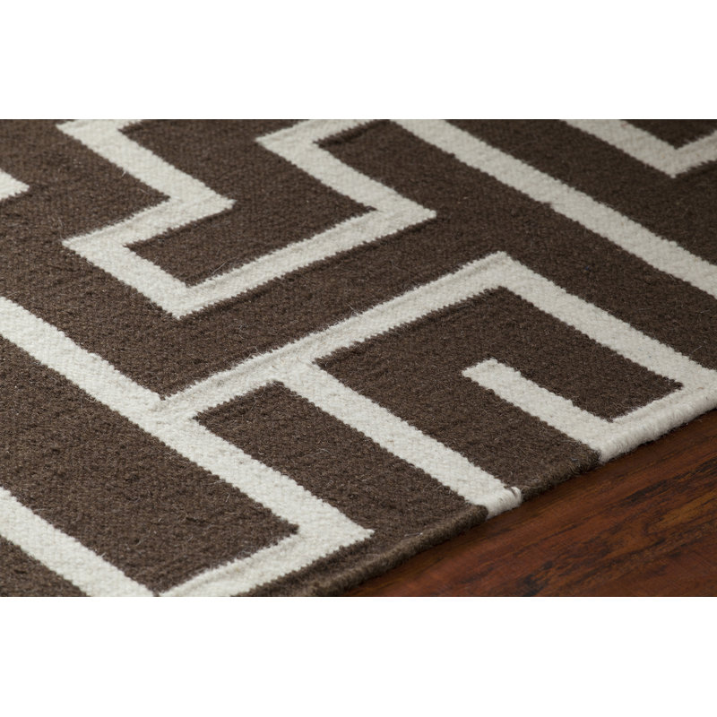 Tapis en laine et coton à motif géométrique Chevella, 7 pi x 10 po