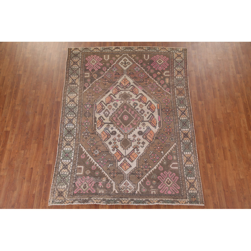 Tapis antique en laine 7 x 9