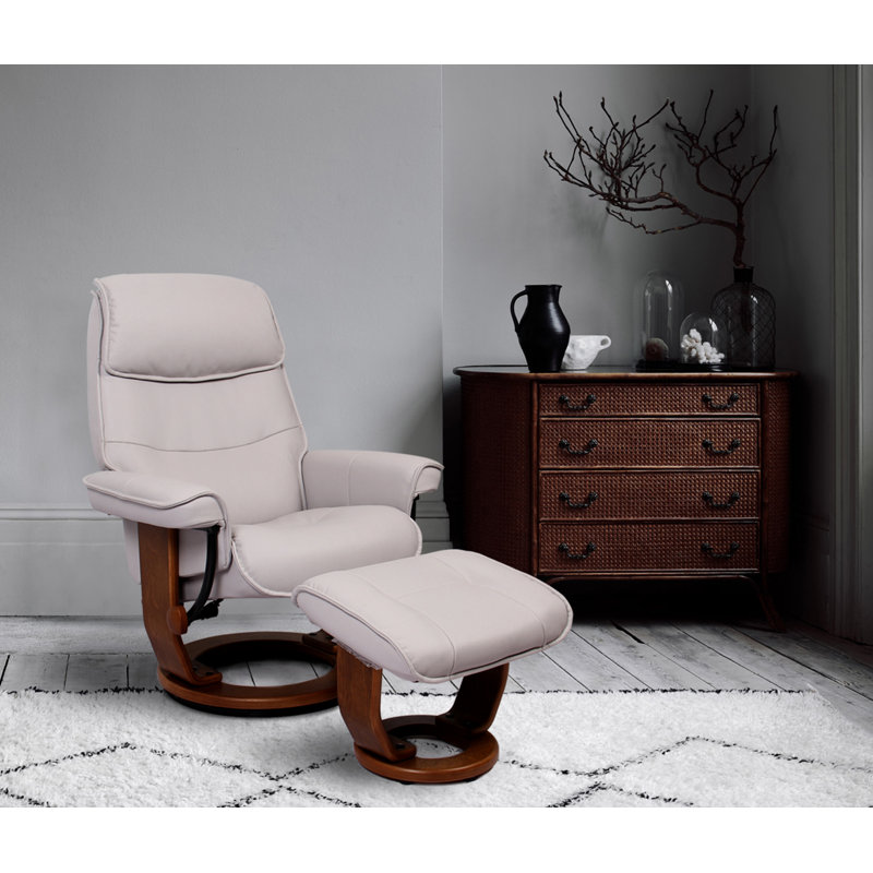 Pina Upholstered Swivel Recliner