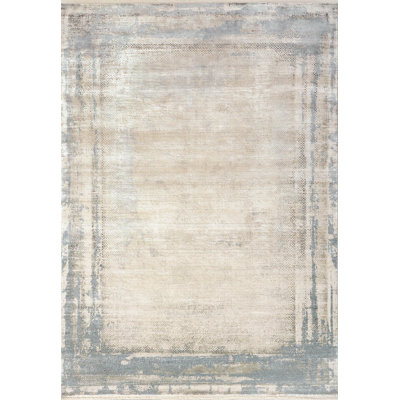 Tapis oriental ivoire / bleu Amalan