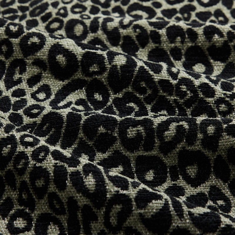 Canapé Comfy Chenille Leopard, Vert/noir