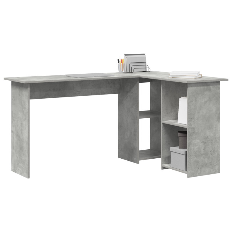Desk Engineered Wood Medium Desk, Concrete Grey
