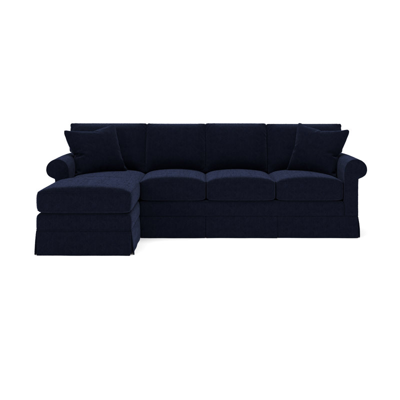 Friedman 2 - Piece Upholstered Sleeper Sectional, Left Hand Facing, Conversation Capri Basketweave