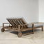 Lit de jour de patio en acacia avec coussins de 55,27 po de largeur Quilliams-1866776599