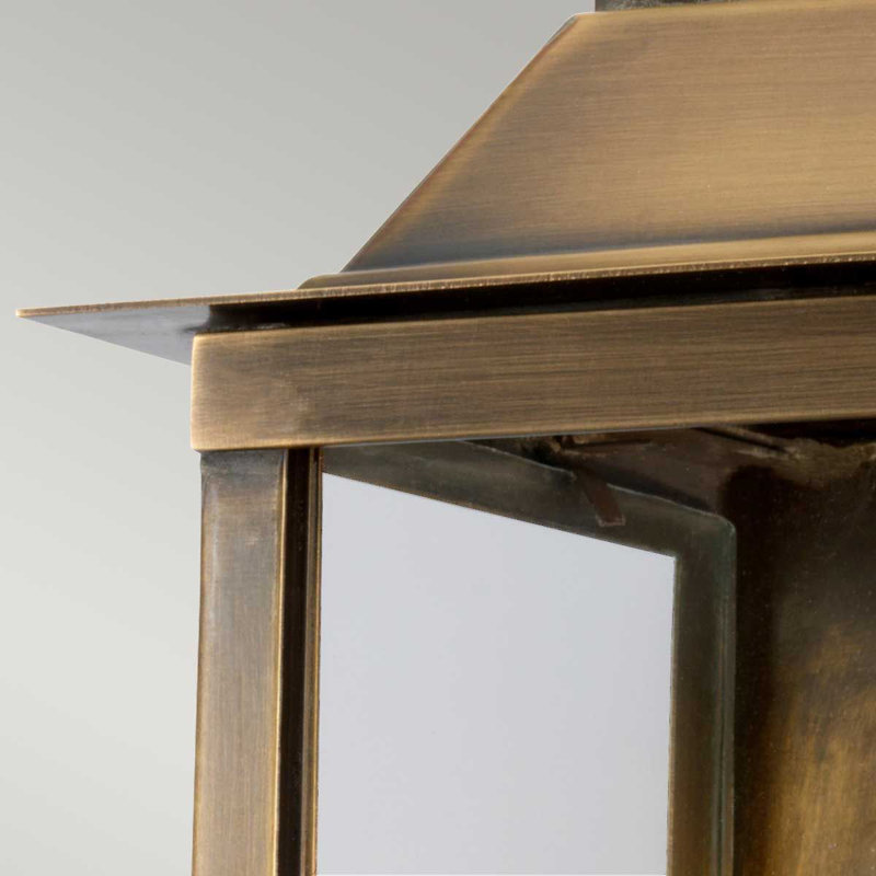 Pudsey Outdoor Wall Lantern, Solid Brass