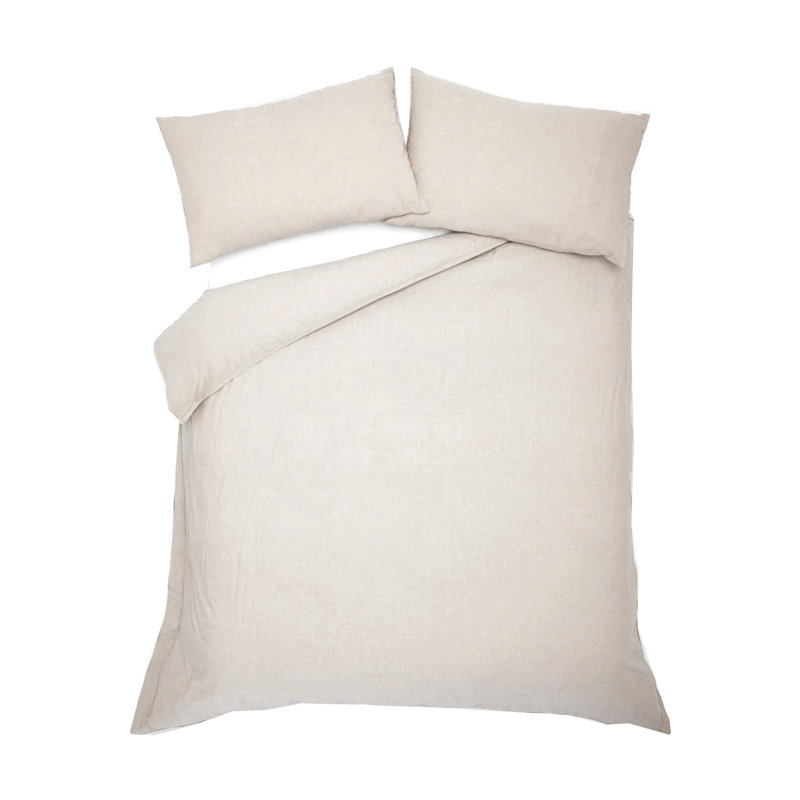 Percale Duvet Cover, Queen Comforter + 2 Shams, Taupe