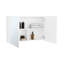 Armoire à miroir à double porte H 19,7 "x l 31,5" pour salle de bain et cuisine, 3 tablettes intérieures, blanc, facile à installer-146161708