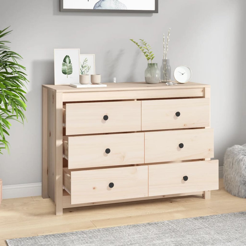 Side Cabinet 100x40x72 cm Solid Wood Pine, Natural